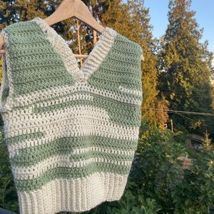 Emma chamberlin inspired crochet sweater vest